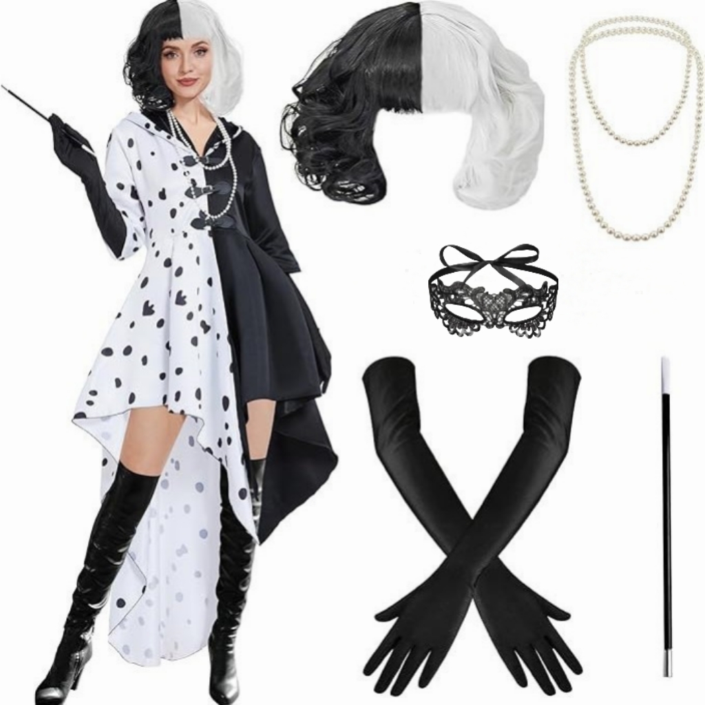 Ensemble de cosplay Cruella in - Black Face Mask Pack avis et prix